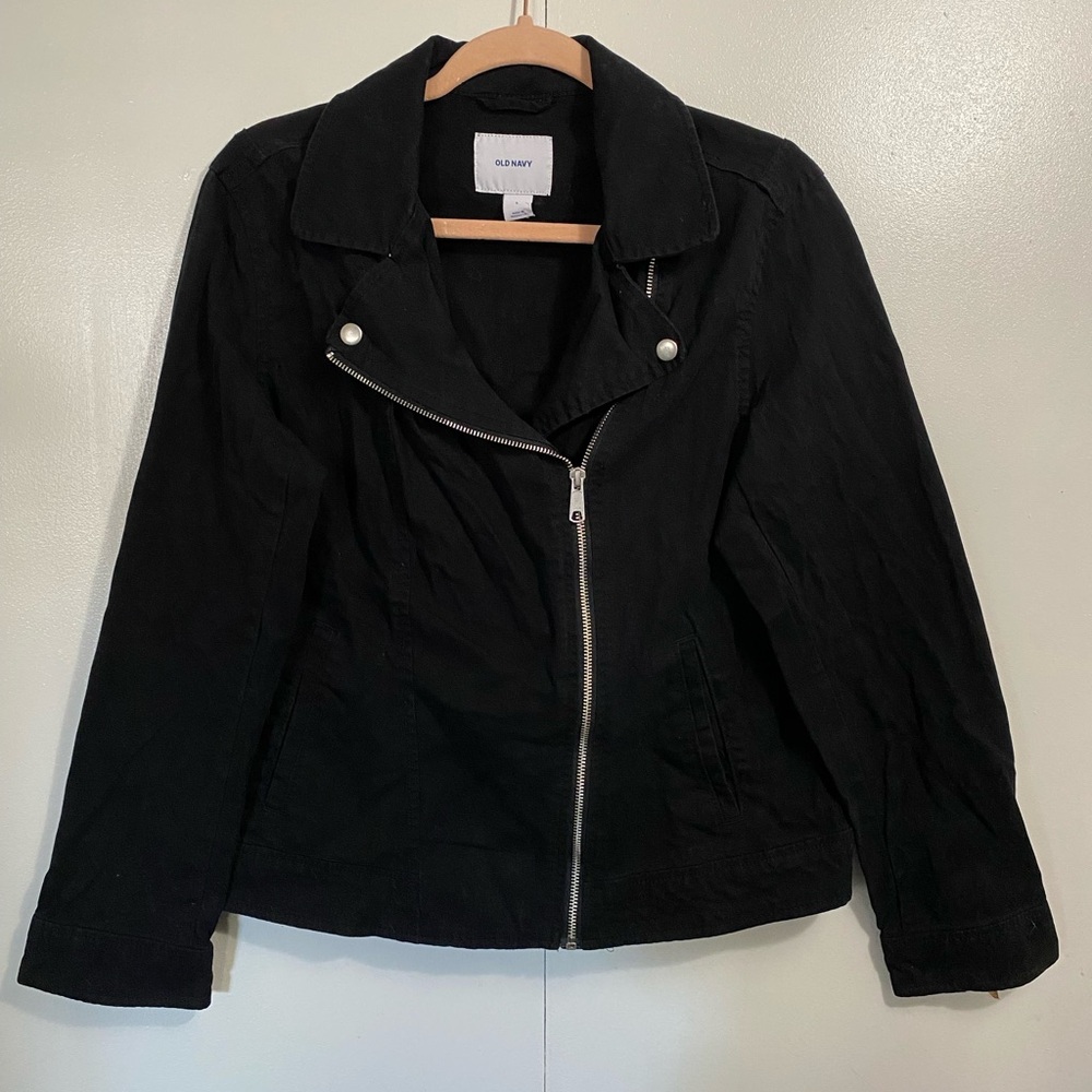 Old Navy Black Moto Jacket - Women's size Large